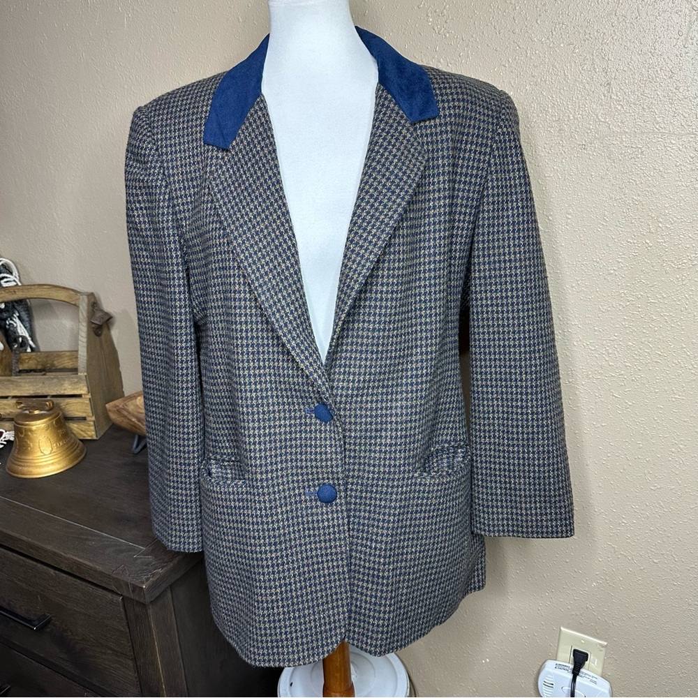Vintage Cross Country Fashions Women's Wool Blazer 14 Large
